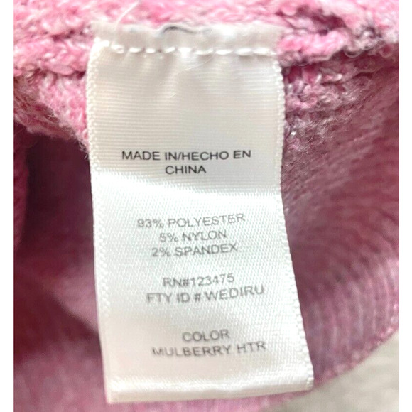 Ellen Tracy Sweater Womens Medium Pink Non Itch Pullover Knit Mulberry WEDIRU - Picture 7 of 11